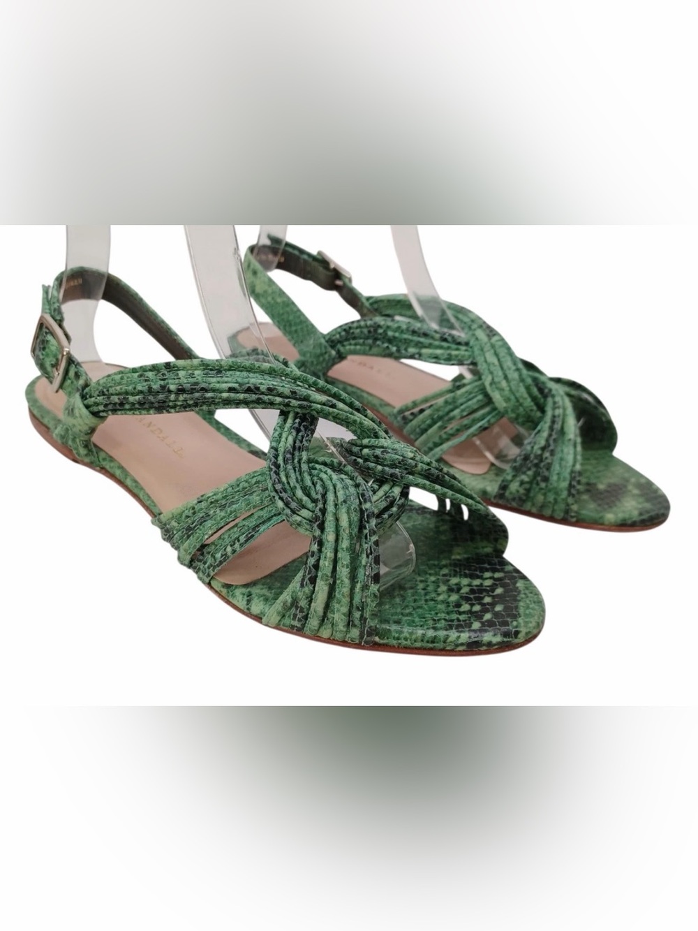 Loeffler Randall Green Snake Sandals 9